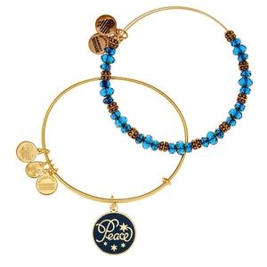 NWT Alex & Ani Peace bangle set